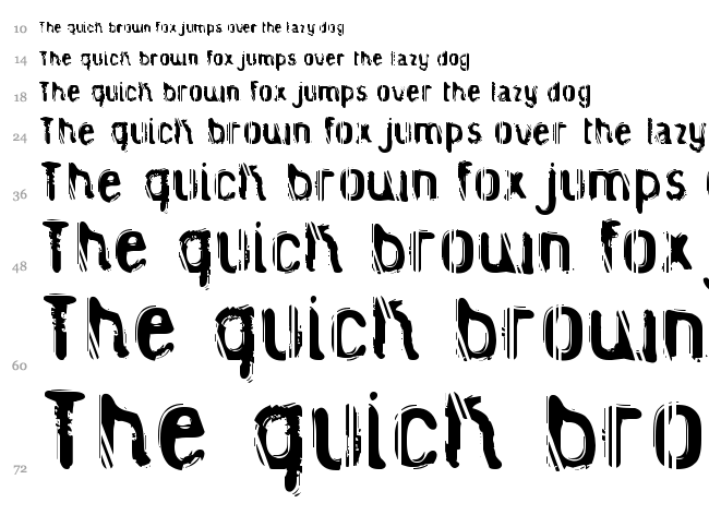 Caged Prisoner font waterfall